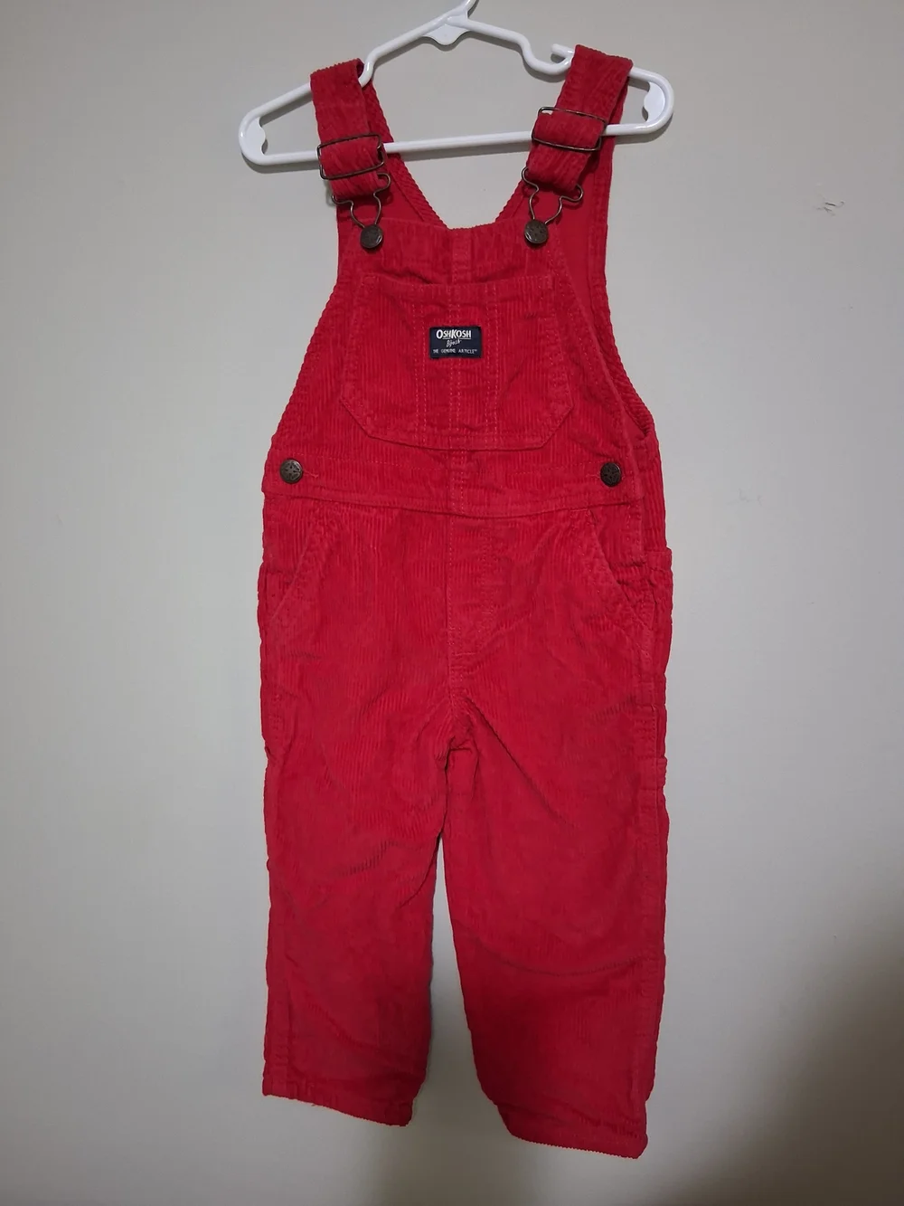 OshKosh B'gosh Red Corduroy Overalls for Kids